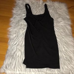 Black comfy mini classic dress tight fitting